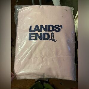 NWT Lands End 700-count King Sheets Soft Tea Rose